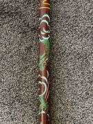 Carved Wood and Brass Cane