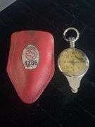 Vintage German Opisometer and Compass Keychain with Case