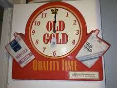 Vintage Old Gold Wall Clock