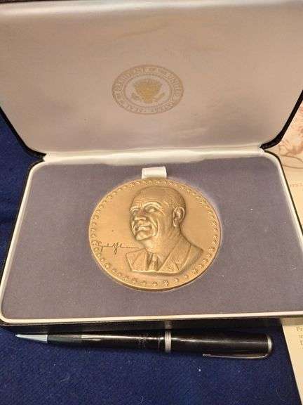 L.B.J. Inaugural Medal with Display Case