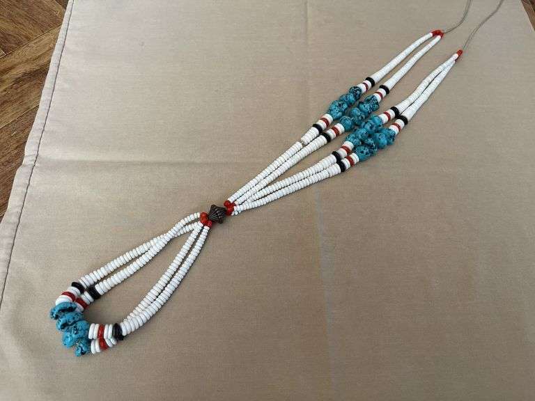 Turquoise and Shell Layered Necklace