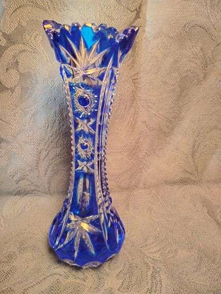STUNNING Caesar Crystal Bohemiae vase of The Paula collection