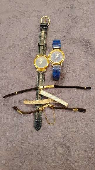 Two Watches and Three Bands Stamped 10KT G.F. Top