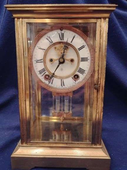 Antique Ansonia Standing Clock, Mercury Pendulum, Maintained and in Working Order
