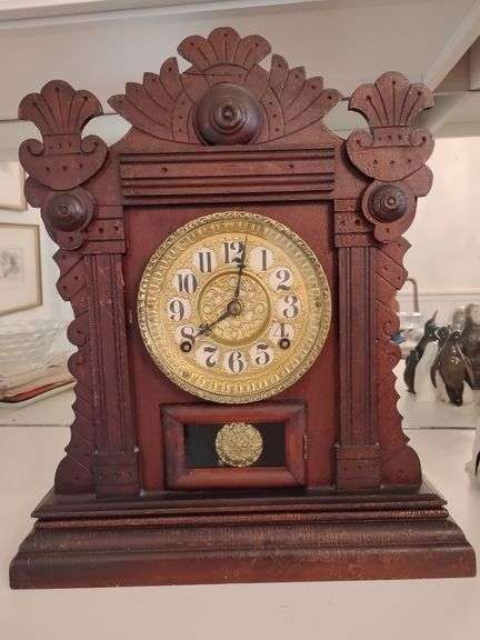 Antique Martini Eight Day Half Hour Strike clock, Manufactured by E. N. Welch MFG. CO - Pre 1878, Re