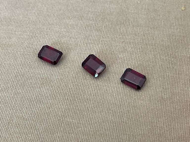 Three Garnet Gemstones