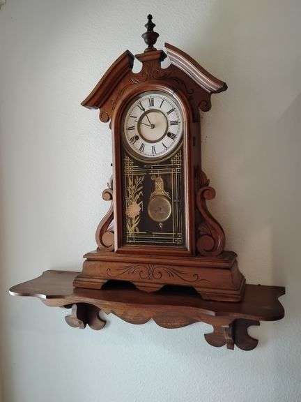 New Haven Gingerbread Clock With Mantel