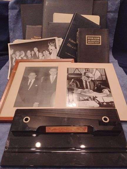 Secretary of Senate Marble Desktop (Matching Fountain Pens Found Later and Pictured) and Private Pho