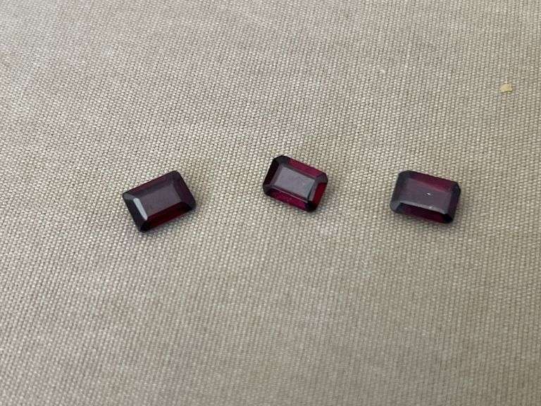 Three Garnet Gemstones