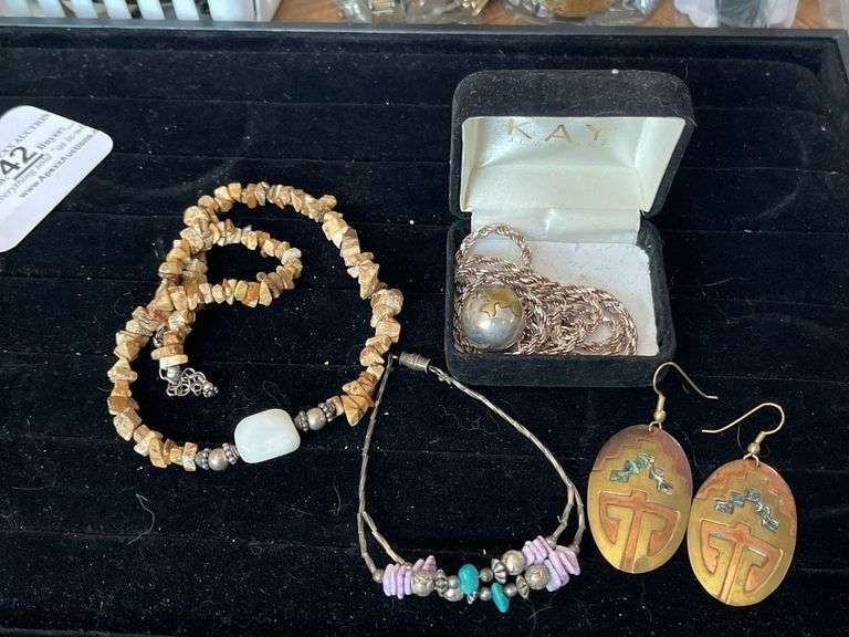 Necklaces, Bracelet, and Earrings