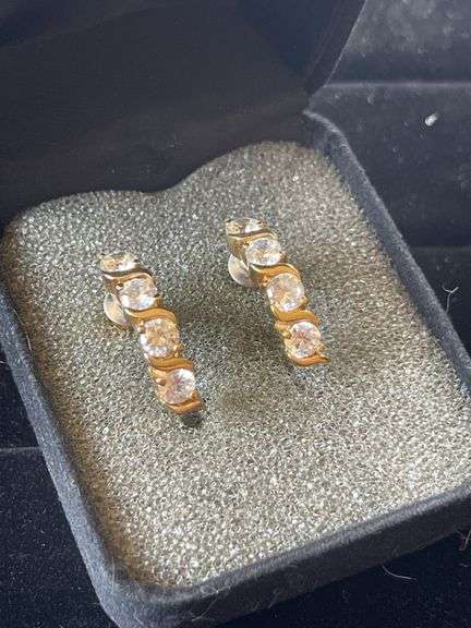 Faux Diamond Stud Earrings