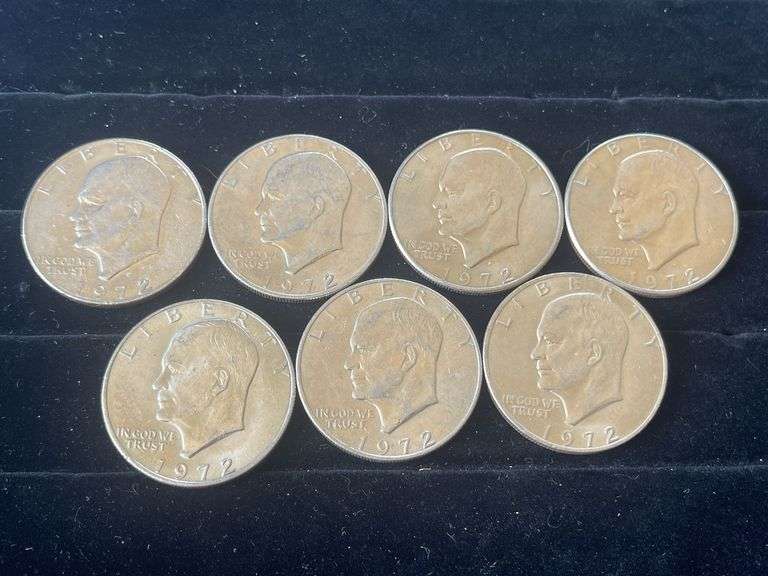 Seven Eisenhower Dollars