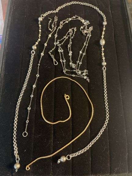 Three Necklaces with Bracelet