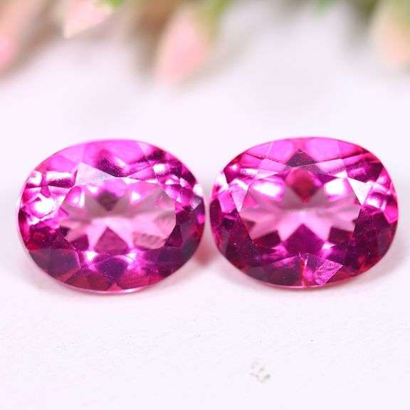 Pair of Natural Pink Topaz - 6.59ct