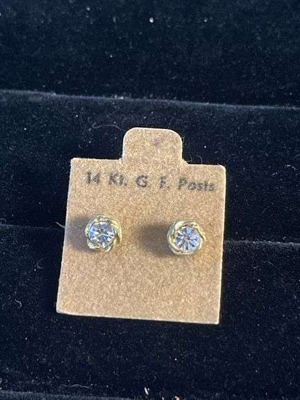14kt. Cubic Zirconia Studs