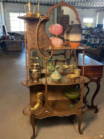 Antique Decorative Display Shelving Unit - Does Not Include Items