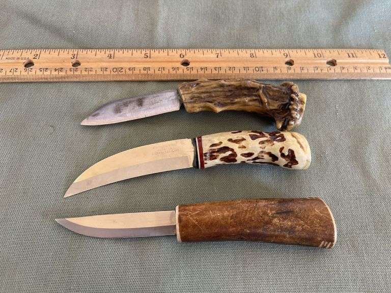 Three Antler Knives
