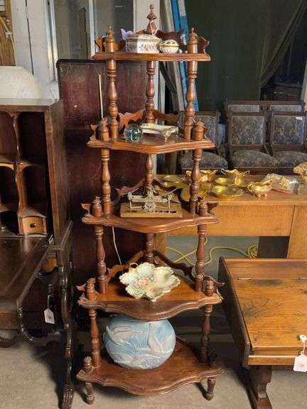 Five-Shelf Corner Display Shelving Unit - Does Not Include Items