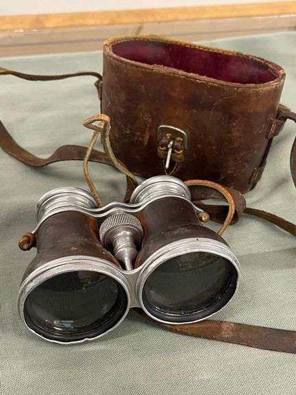 Vintage Binoculars with Leather Case