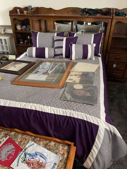 Queen-Size Bed with Mattress and Linens - Does Not Include Items