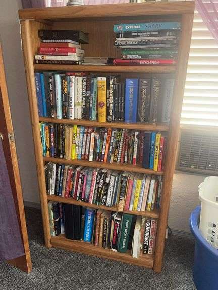Five Shelf Bookcase with Books