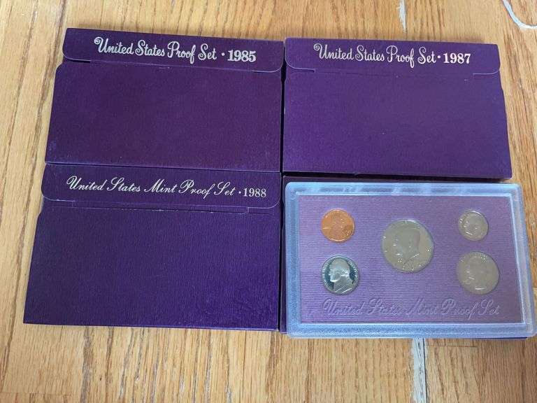 1985 and 1987-89 US Mint Proof Sets