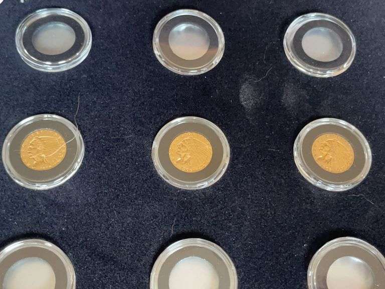 Gold Indian Head Coins with Specialty Display Case