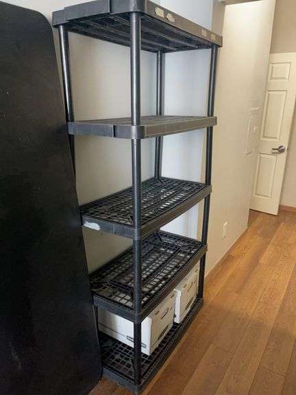 Five-Shelf Plastic Shelving Unit
