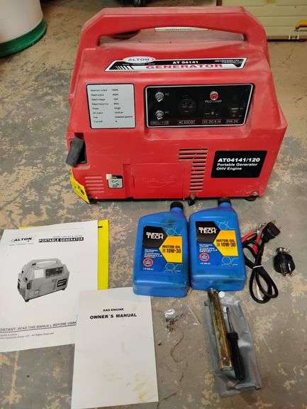 Alton AT04141 portable gasoline generator with all Pictured Assesories