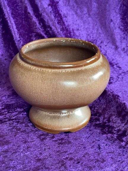 Frankoma Brown Pedestal Vase