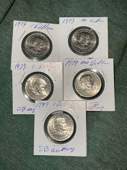 Five Susan B. Anthony Dollars