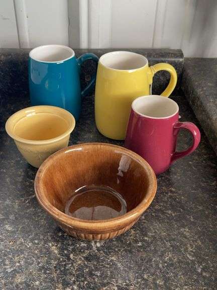 Vintage Coors Mugs with Oven Ware Pieces