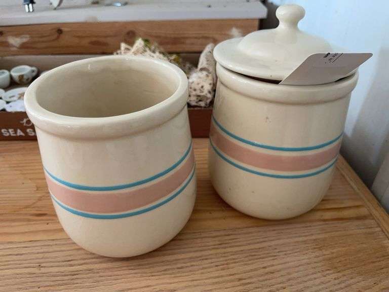 Two McCoy Canisters - One with Lid