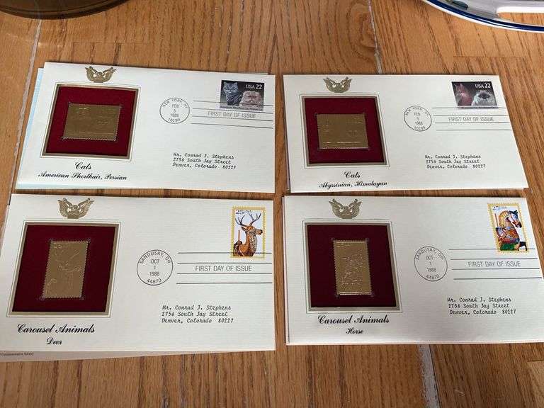 Animal Collectible Gold Stamps
