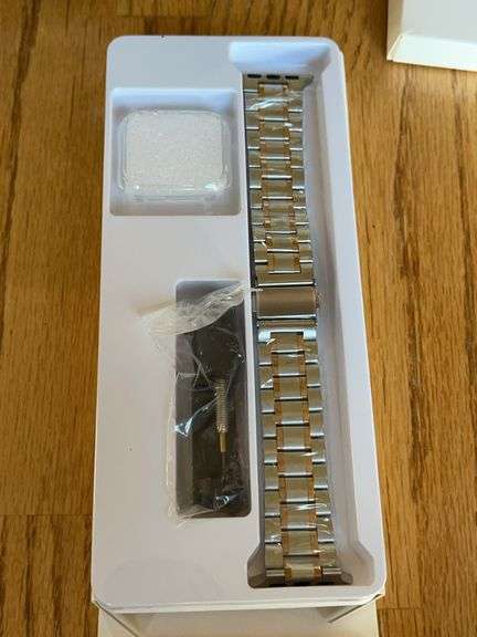 Stainless Steel and Rose Gold Apple Watch Band