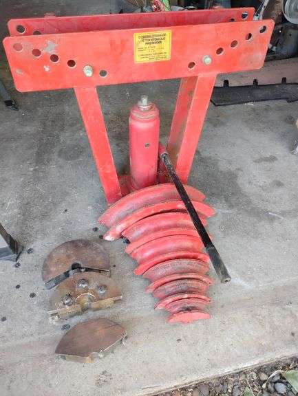 Central Hydraulics 12 Ton Pipe Bender with Assorted Heads