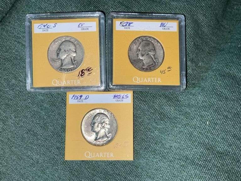 Three Washington Quarters