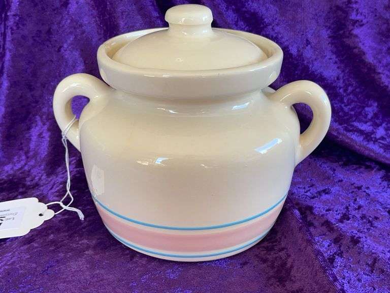 Vintage McCoy Double Handled Bean Pot
