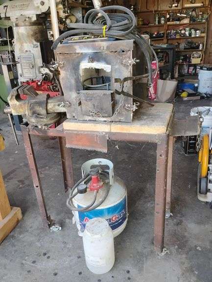 Forge with Propane tank, Bench Vise, and all Pictured Assesories