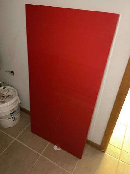 IKEA Red Plastic Encased Shelf/Tabletop