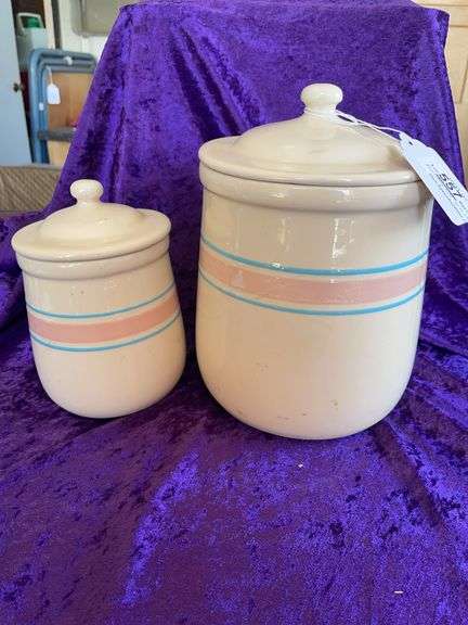 Vintage McCoy Canisters with Lids