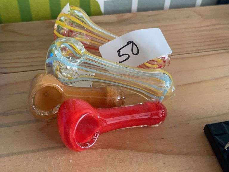 Four Glass Pipes