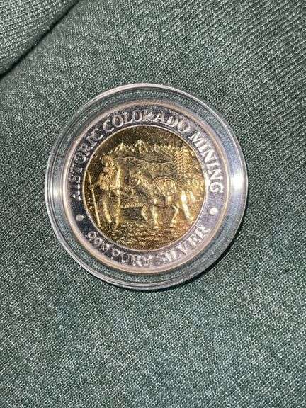 Silver Colorado Mining Medallion