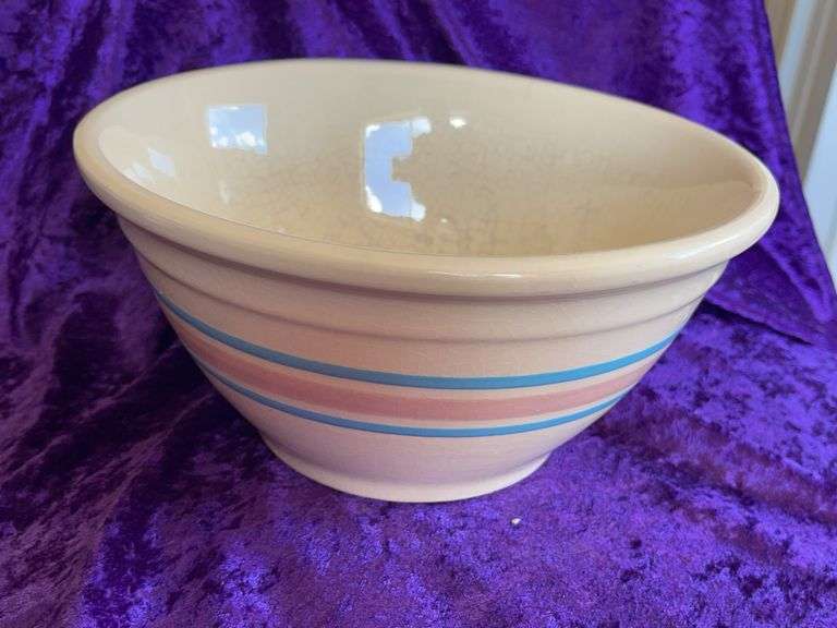 McCoy Blue and Pink Mixing Bowl - 10”