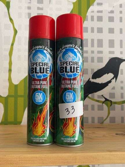 Two Cans Special Blue Butane Fuel