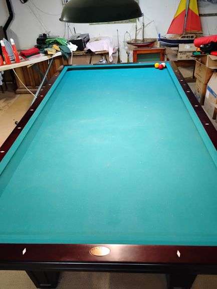 Olhausen Carom Billiards Table, With Cover, Balls, Six Cues, Wall Mount, Bridge Stick, Chalk, Tip Pik and Brushes