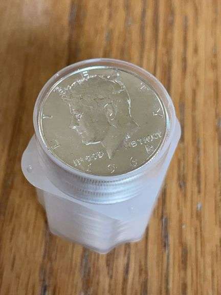 Roll of 1964 Silver Kennedy Half Dollars