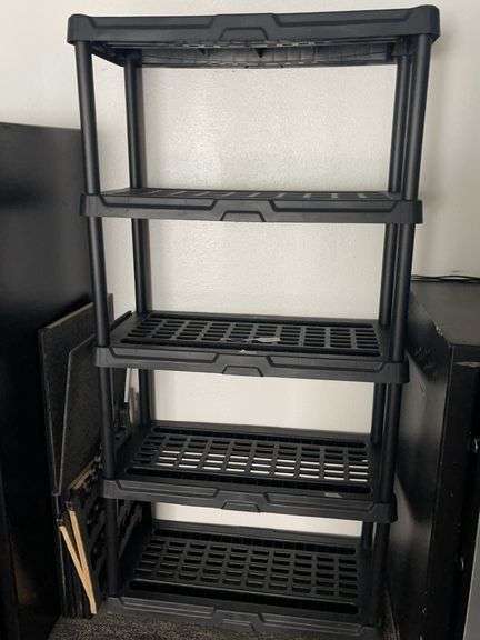 Plastic Five-Shelf Shelving Unit