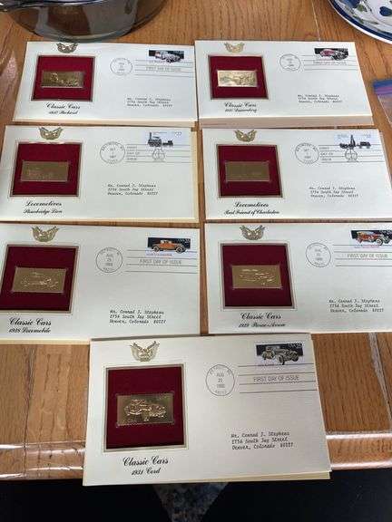 Collection of Transportation Gold Stamps