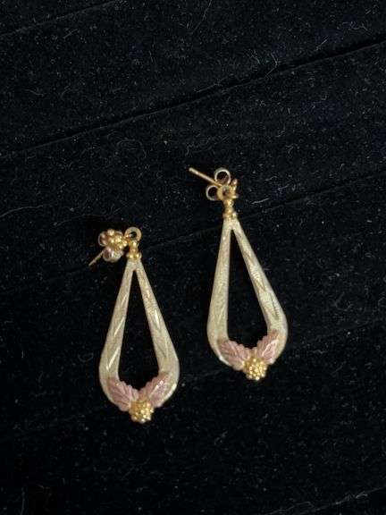 Black Hills Gild Earrings. Pierced